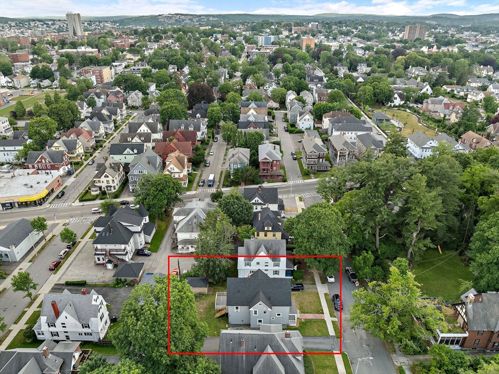 10 Trowbridge Road Worcester, MA 01609 - Photo 35 of 38 an aerial view of residential houses with outdoor space and trees