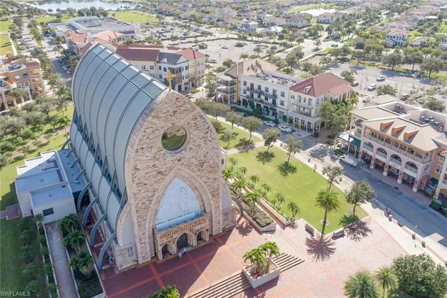 an aerial view of a city