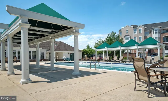 a front view of a building with street