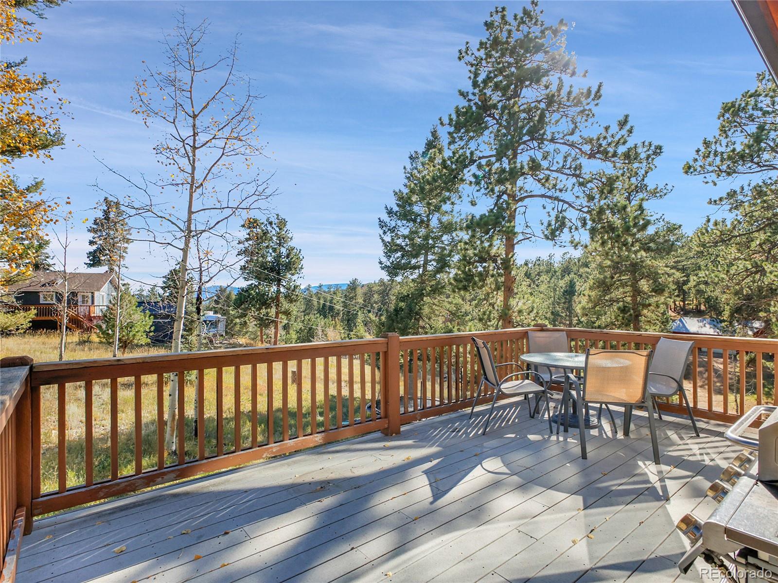 13586 Wamblee Trail Conifer, CO 80433 - Photo 29 of 38 a view of a chairs and table on the wooden floor
