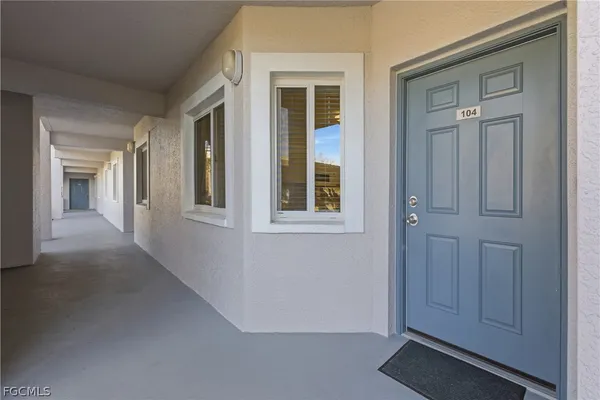 front view of a hallway with windows