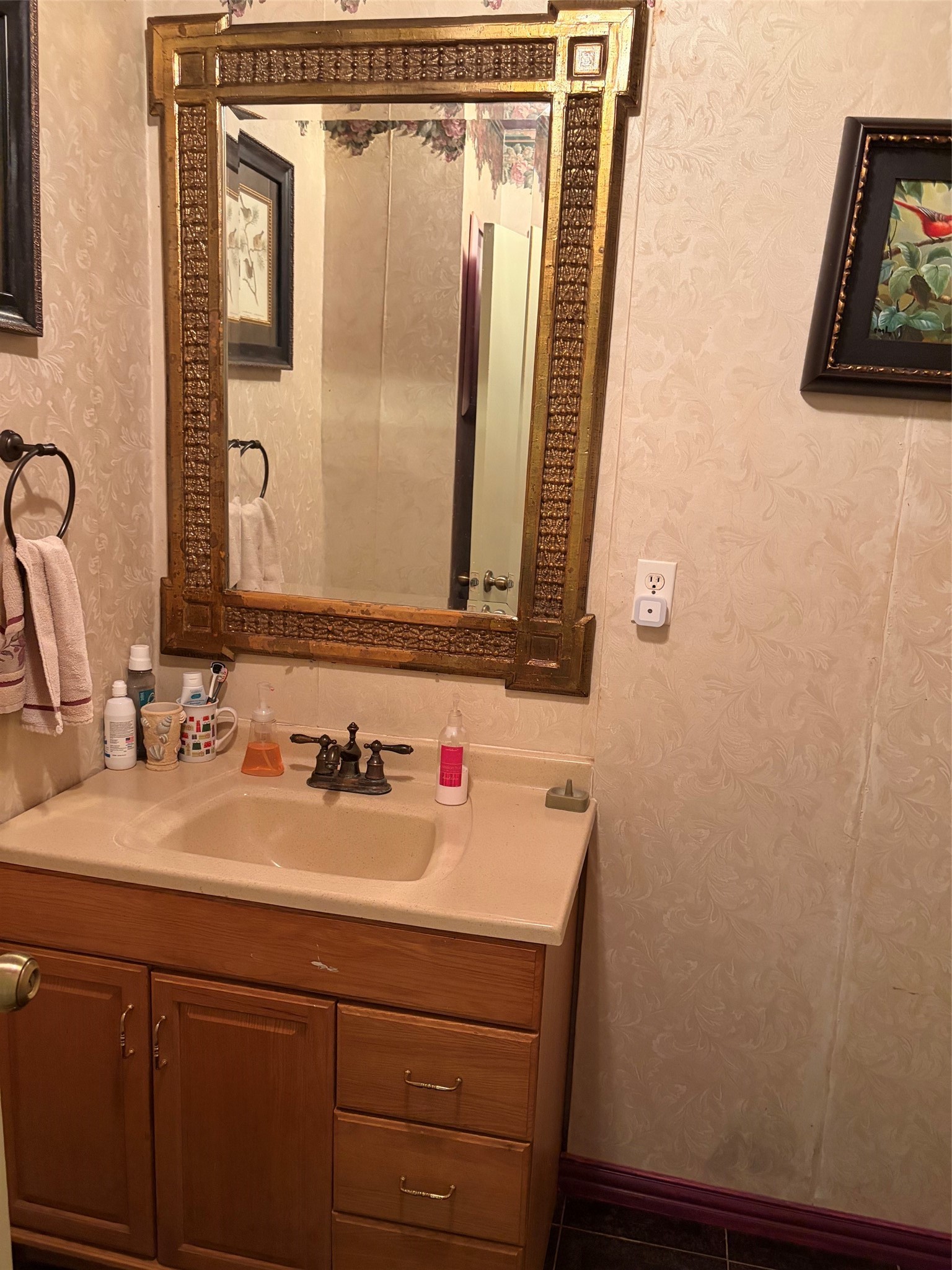 3080 Lee Turner Road Cleveland, TX 77328 - Photo 14 of 48 Second full bathroom featuring a large vanity, abundant cabinet and drawer storage, decorative fixtures, and a functional layout for family or guests.