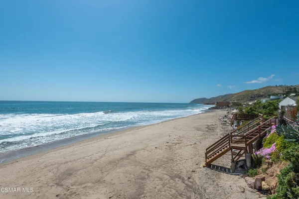 a view of beach and ocean