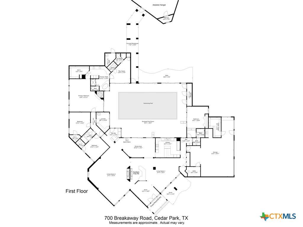700 Breakaway Road Cedar Park, TX 78613 - Photo 37 of 38 Floor Plan for first floor