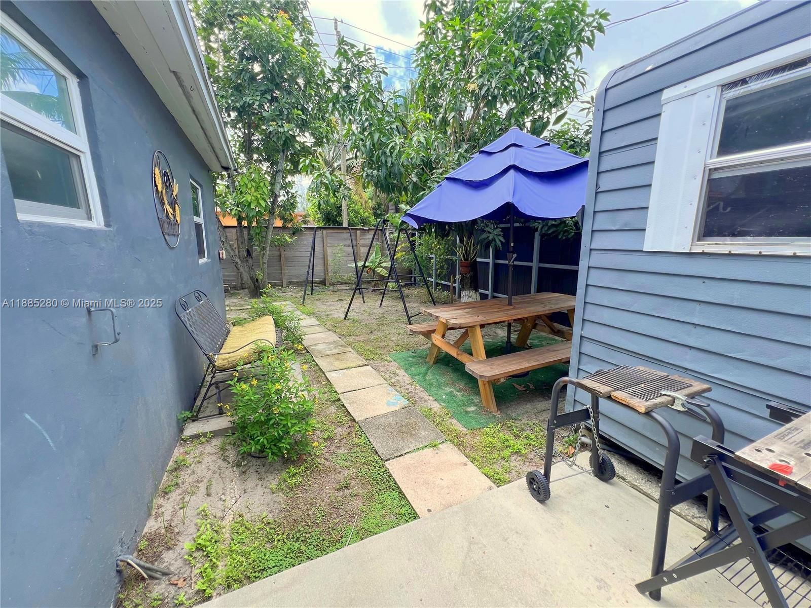 1130 Rutland Street Opa-Locka, FL 33054 - Photo 33 of 49 a garden view with a seating space