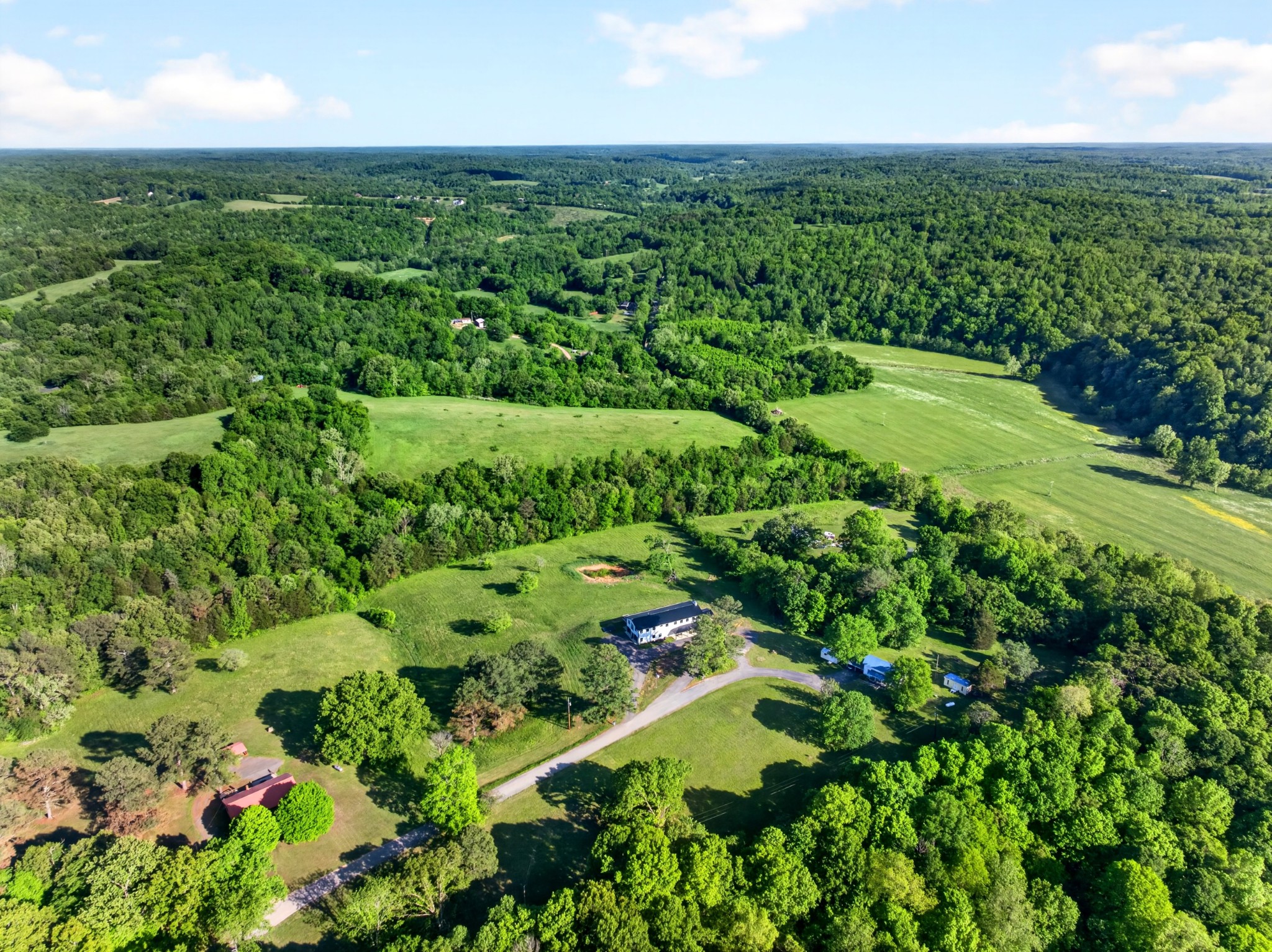 3485 Pinetree Circle Palmyra, TN 37142 - Photo 84 of 84 an aerial view of residential houses with outdoor space and trees