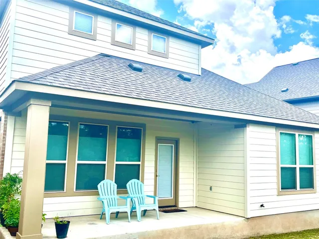 a house view with a seating space