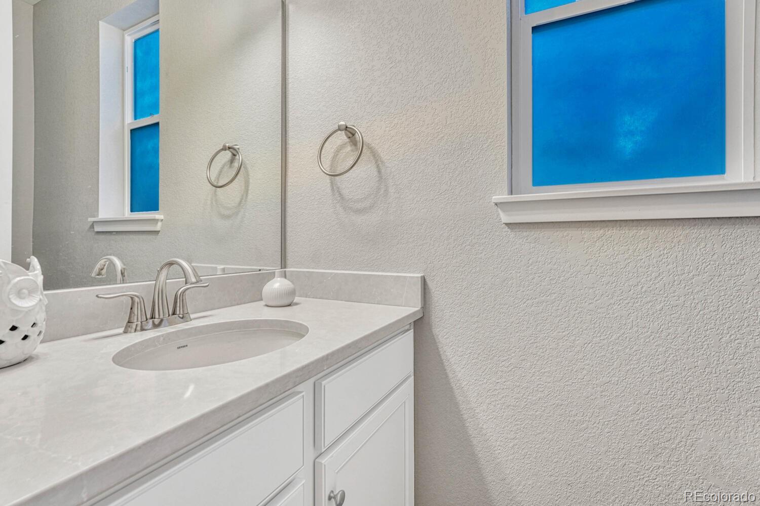 8338 Rivulet Point Highlands Ranch, CO 80129 - Photo 23 of 46 a bathroom with a sink and a mirror