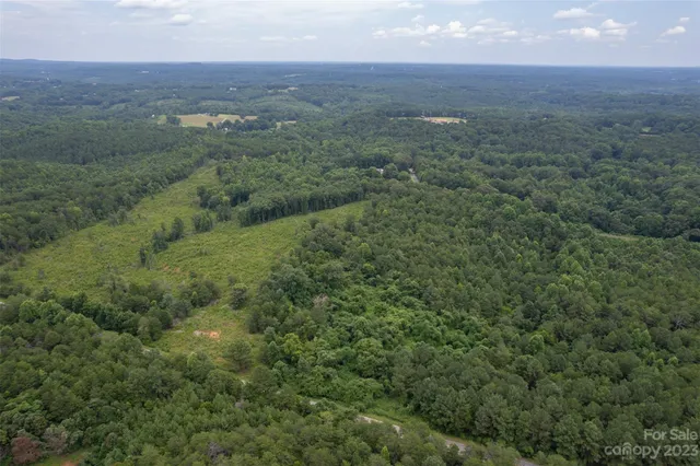 a view of a green field with lots of bushes