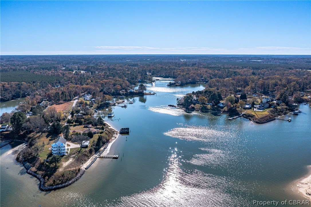 549 Long Point Lane Topping, VA 23169 - Photo 43 of 48 Aerial view heading into Meacham's Creek