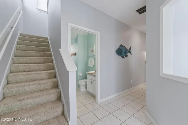 a view of an entryway with staircase