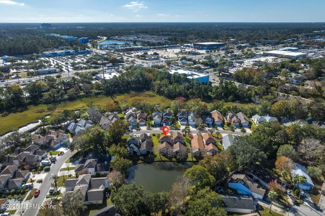 an aerial view of multiple house