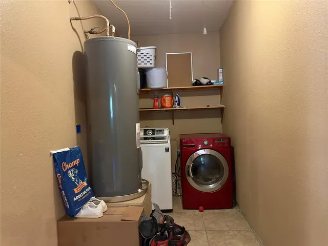 a room with storage and utility