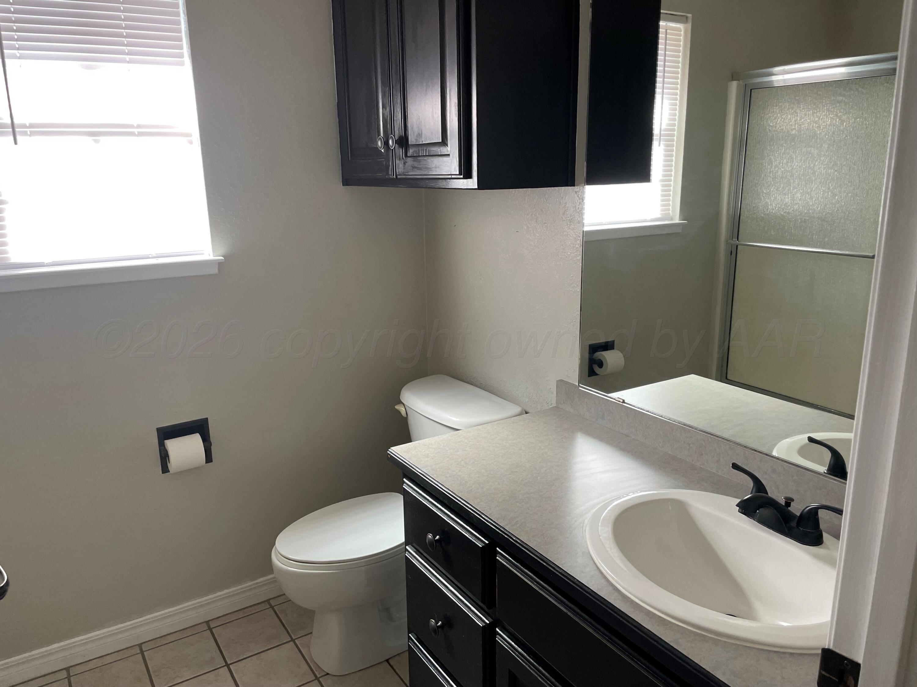 6001 Estacado Lane Amarillo, TX 79109 - Photo 18 of 21 a bathroom with a sink a toilet and mirror