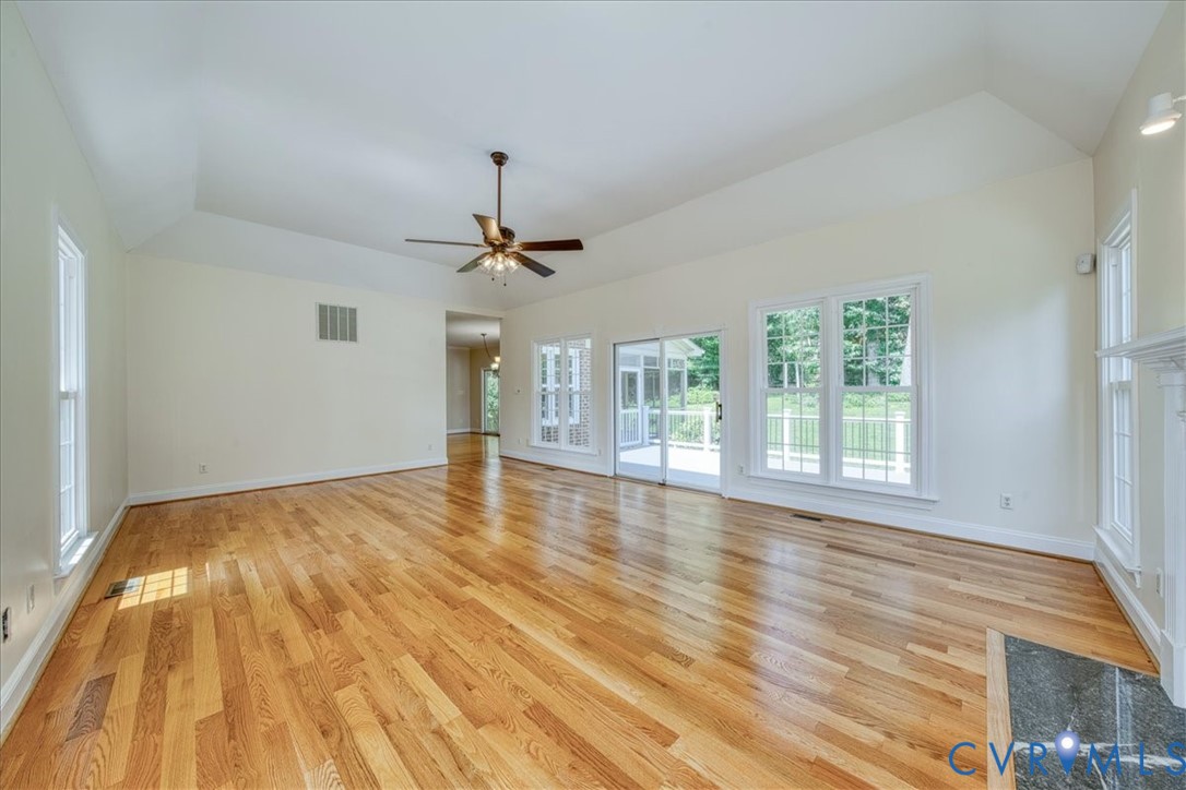1813 Gildenborough Court Midlothian, VA 23113 - Photo 12 of 46 a view of empty room with wooden floor and fan