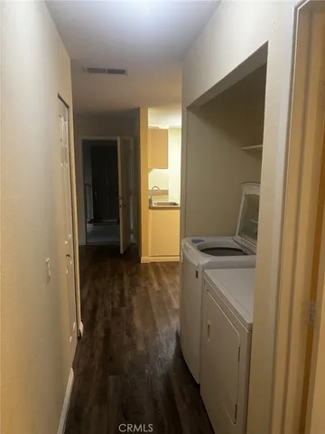 a room with a washer and dryer