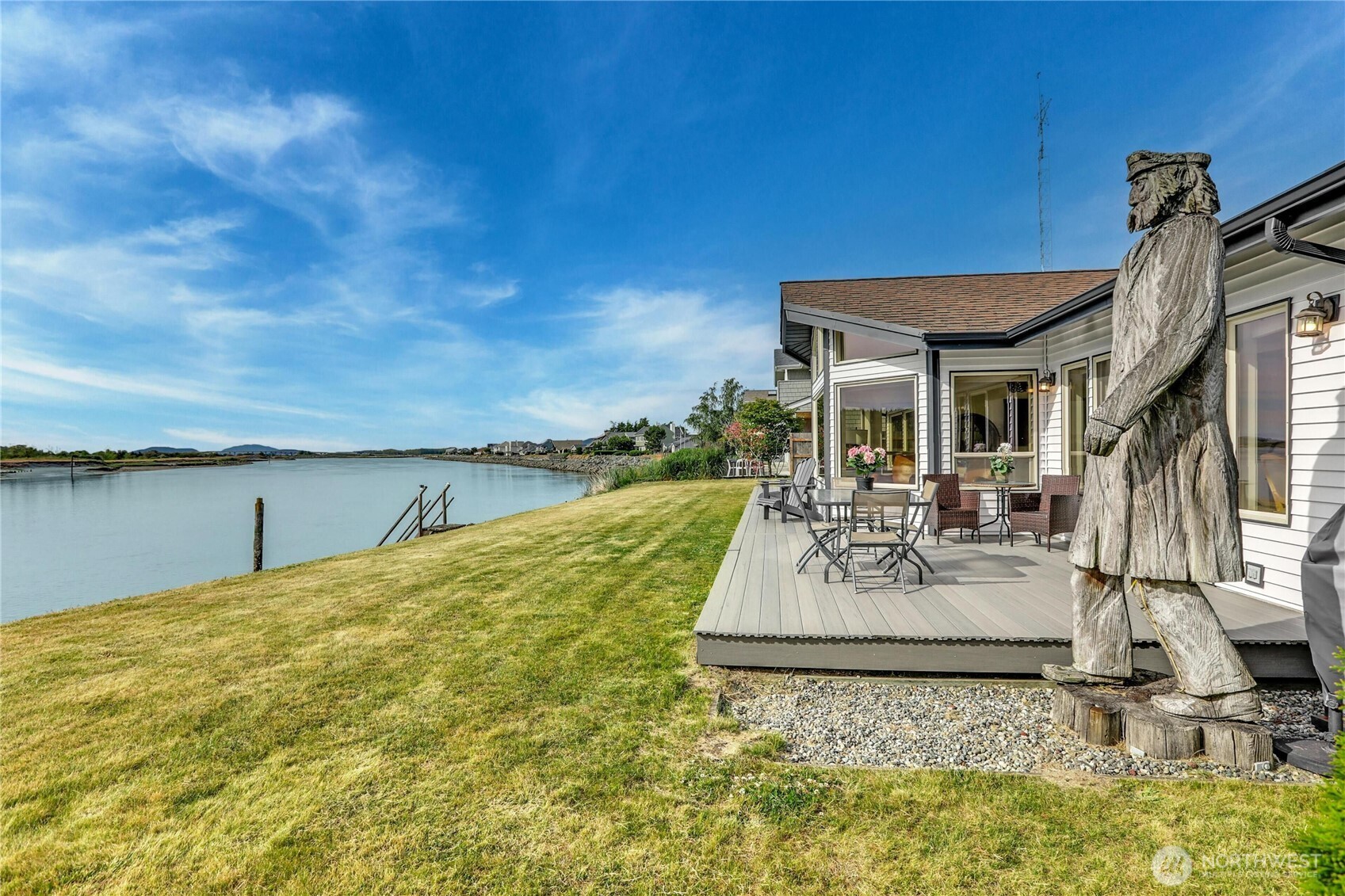 a view of a patio with swimming pool