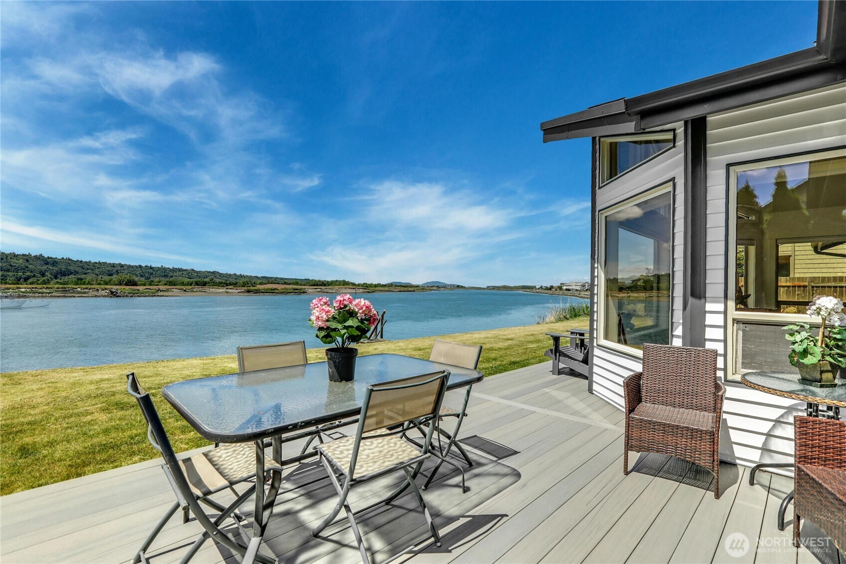 14938 Channel Lane La Conner, WA 98257 - Photo 23 of 40 a view of a chairs and table in the terrace