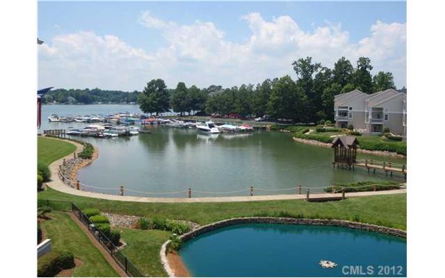 an aerial view of residential houses with outdoor space and lake view