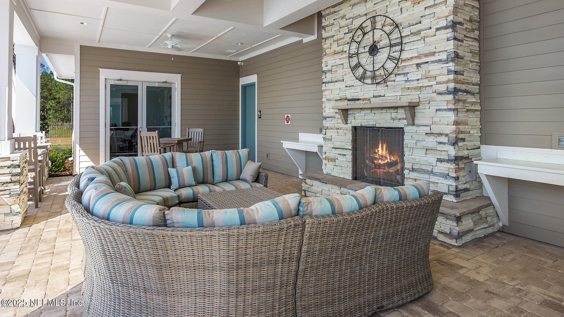 516 Lumpkin Street Jacksonville, FL 32222 - Photo 38 of 45 a living room with furniture and a fireplace