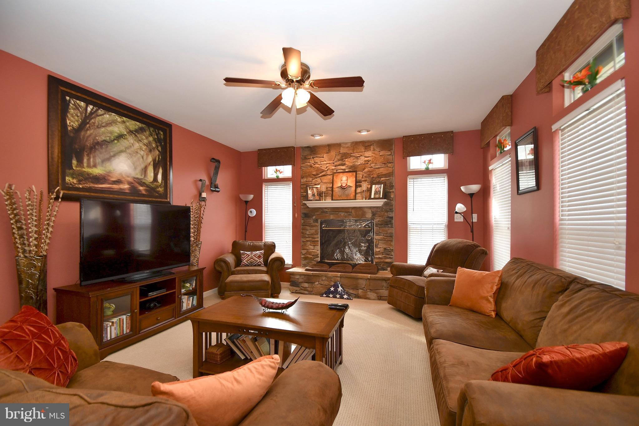 100 Stone Run Drive Rising Sun, MD 21911 - Photo 5 of 29 Family Room with stone fireplace