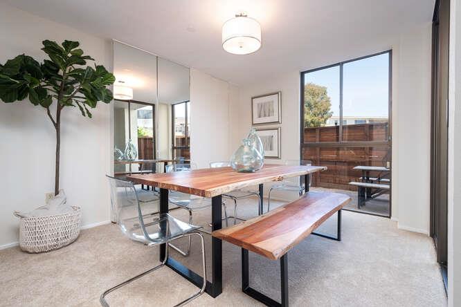 110 Park Road, Unit 108 Burlingame, CA 94010 - Photo 12 of 27 a dining room with furniture and window