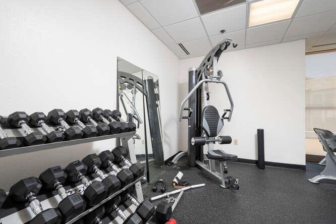 110 Park Road, Unit 108 Burlingame, CA 94010 - Photo 24 of 27 a view of a room with gym equipment