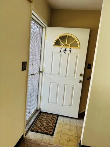 a view of front door with a door