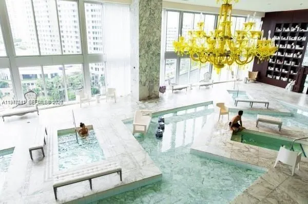 a view of a city with tall buildings