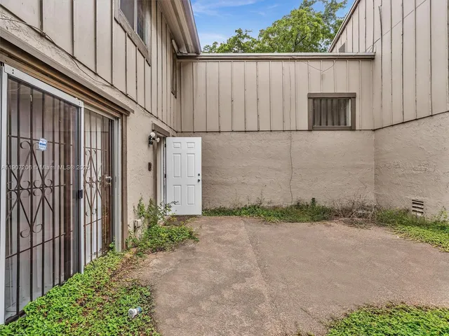 a backyard of a house