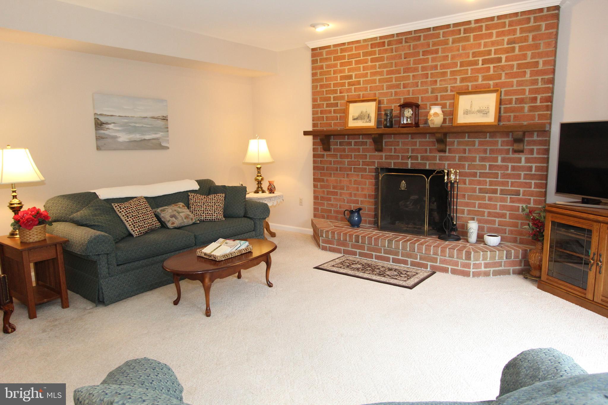 6670 Springhill Drive Frederick, MD 21702 - Photo 21 of 98 a living room with furniture a flat screen tv and a fireplace