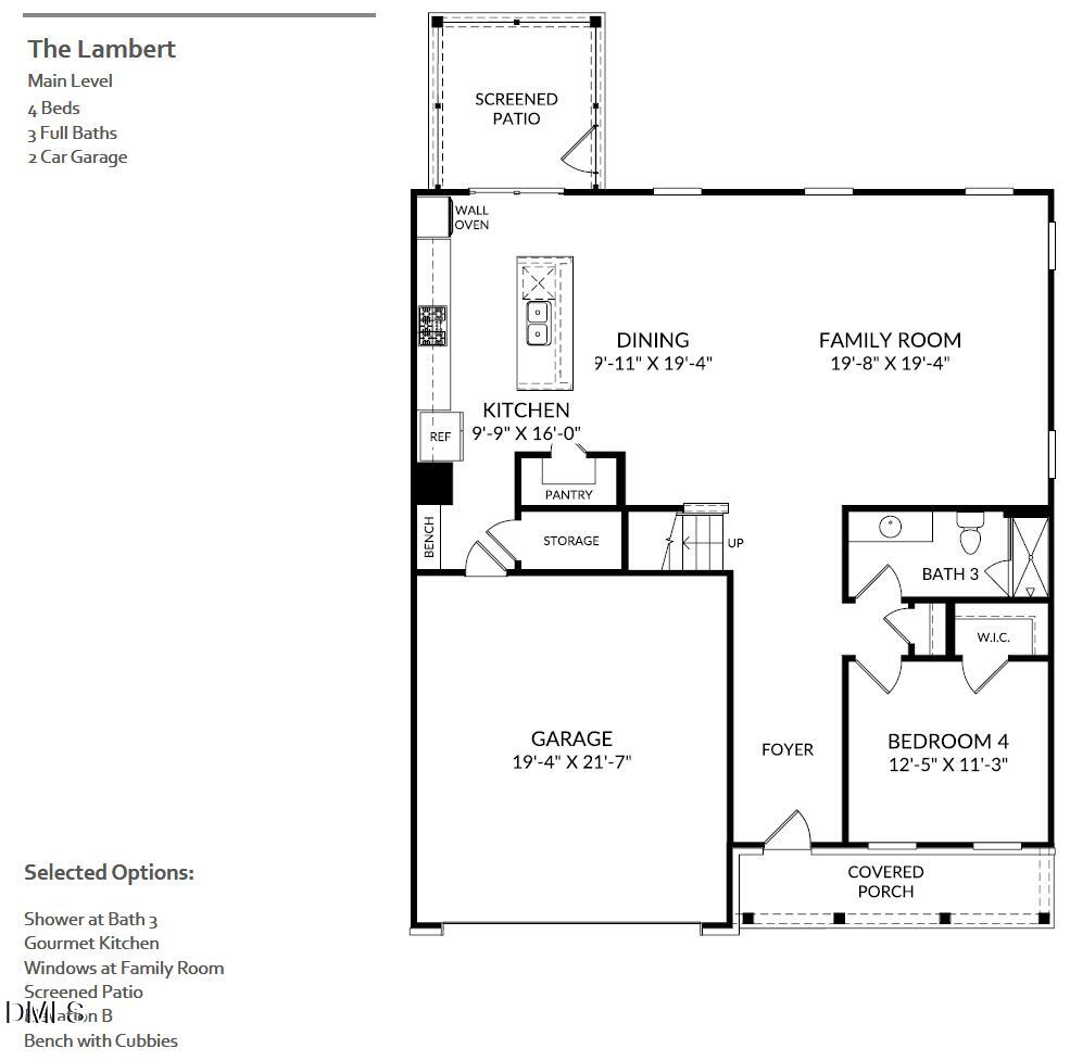 311 Jeter Grove Road Apex, NC 27523 - Photo 29 of 30 LOT 92 MAIN LEVEL FLOOR PLAN