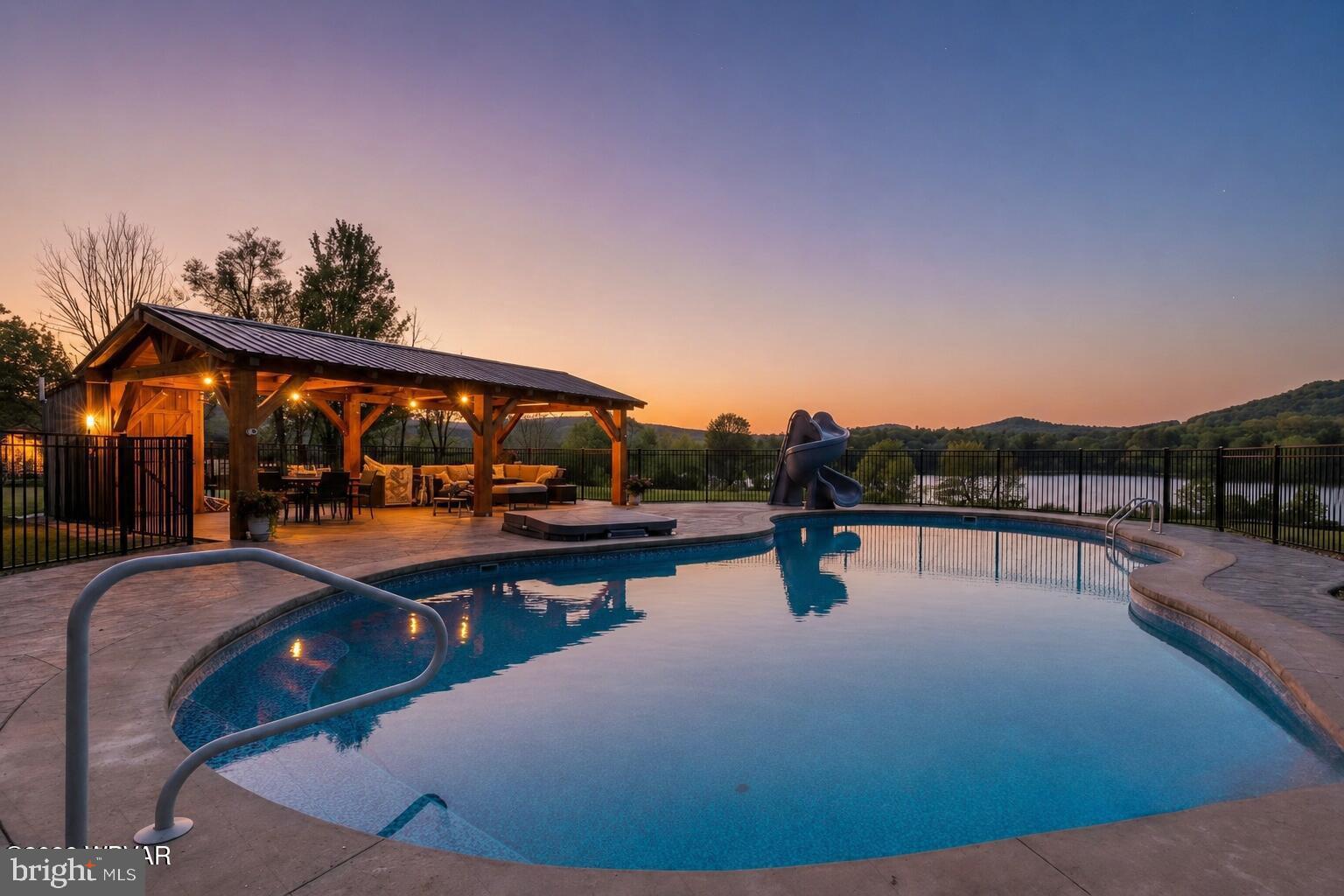 92 Easton Road Trout Run, PA 17771 - Photo 108 of 108 Serene sunset by the inviting pool.