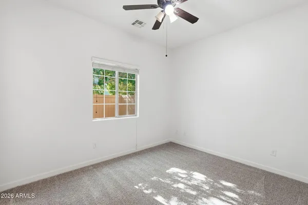 an empty room with a window