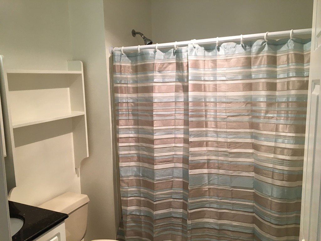 30 Abbey Road, Unit 202 Leominster, MA 01453 - Photo 3 of 10 a bathroom with a shower curtain and a toilet