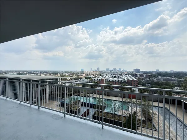 a view of city from balcony