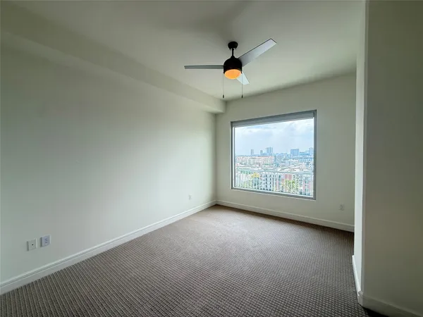 an empty room with a window