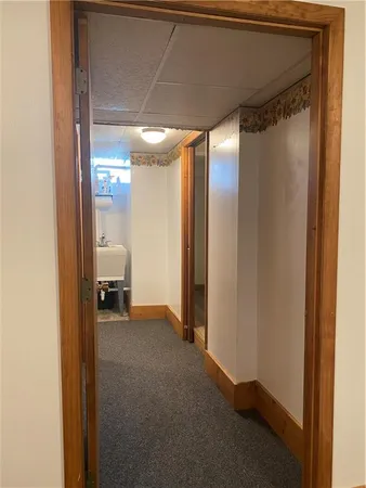 a view of a room with a furniture