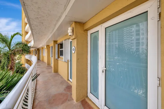 a view of city from a balcony