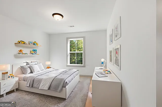 an empty room with a window