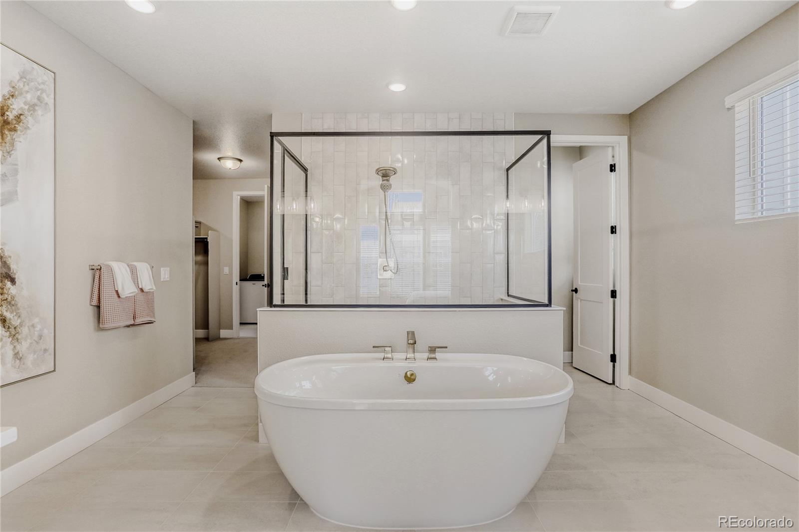 5386 Starling Way Firestone, CO 80504 - Photo 18 of 28 a bathroom with a bathtub and a shower