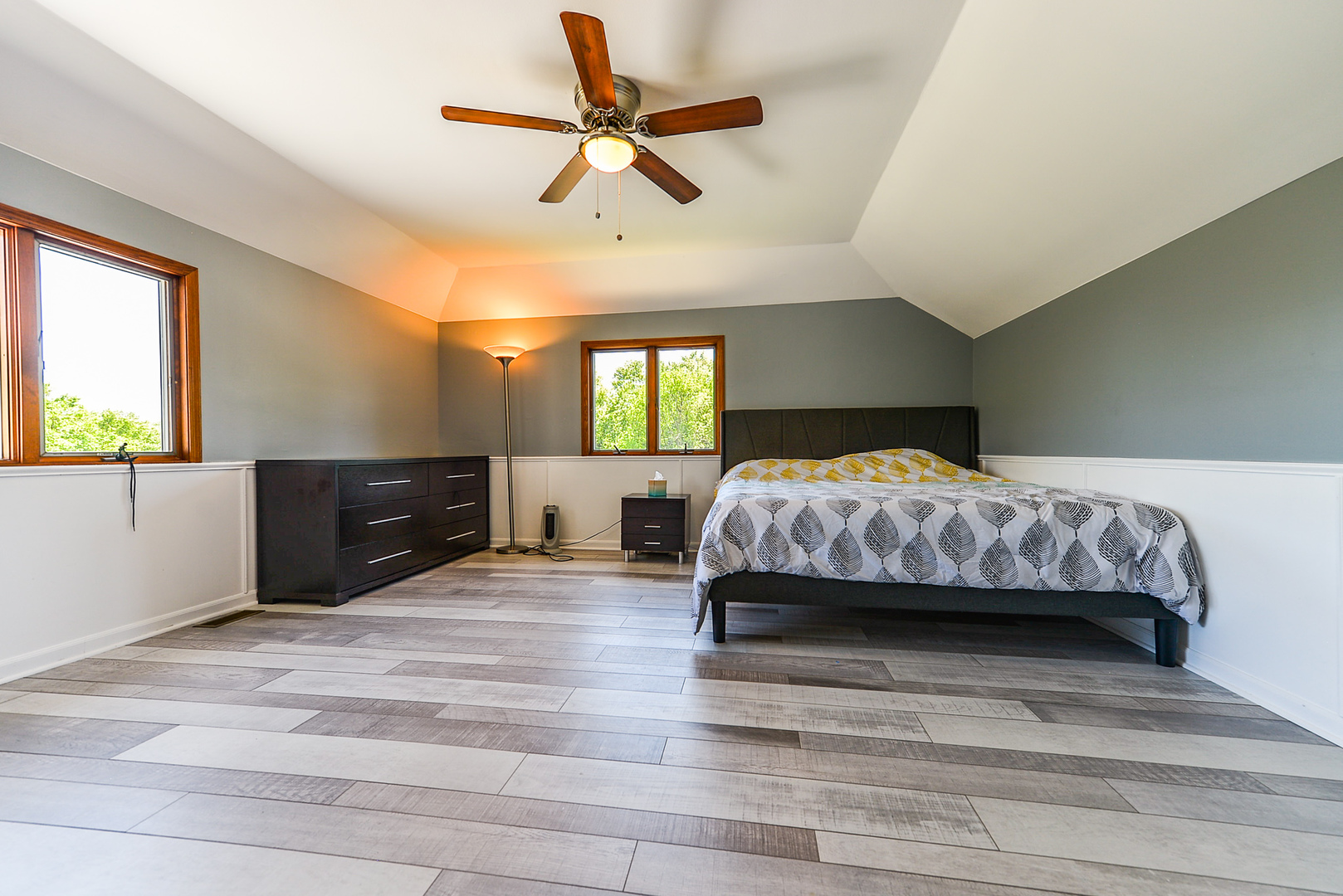 624 Riedy Road Lisle, IL 60532 - Photo 35 of 68 a bedroom with a bed window and a ceiling fan