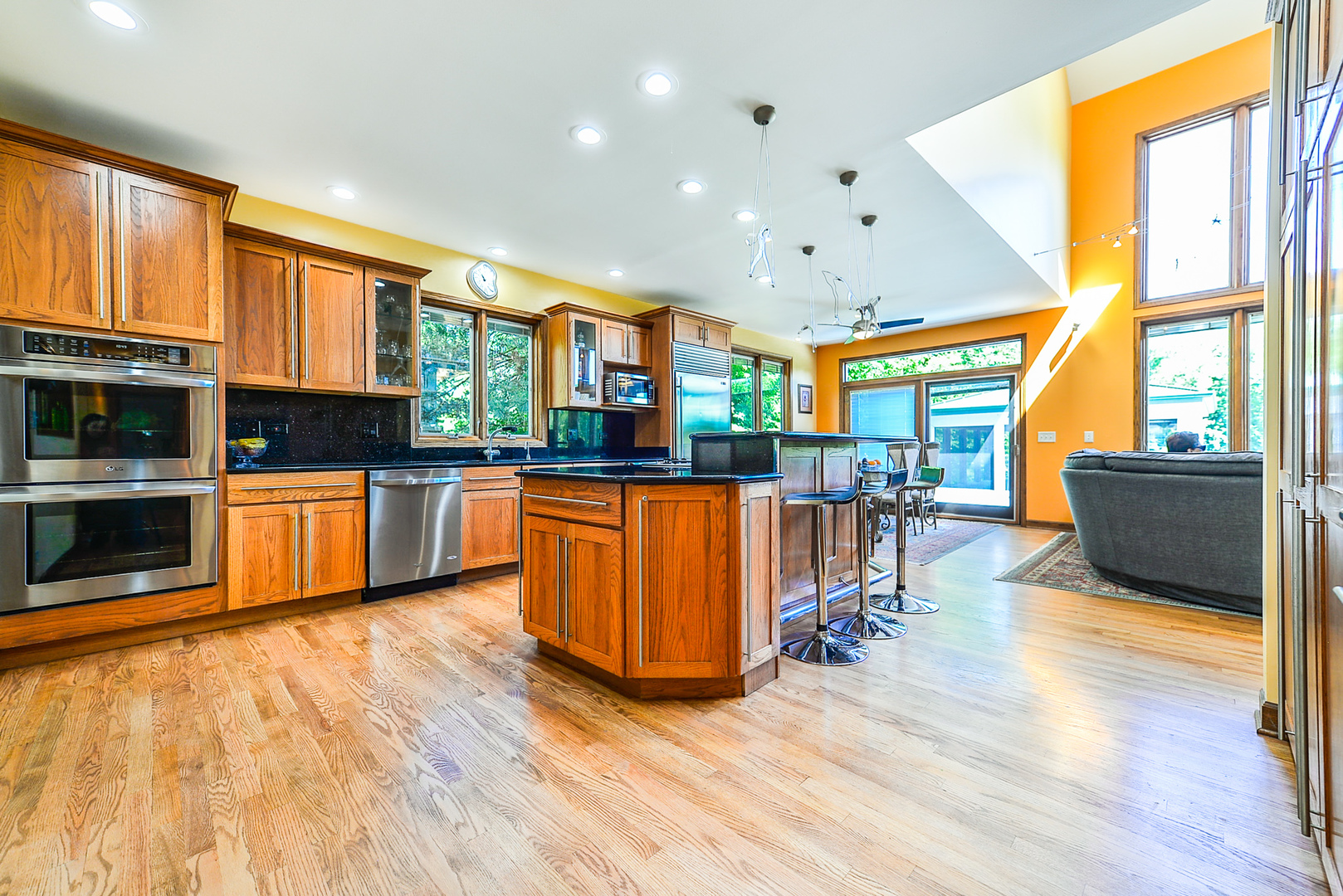 624 Riedy Road Lisle, IL 60532 - Photo 5 of 68 a living room with stainless steel appliances furniture windows and wooden floor