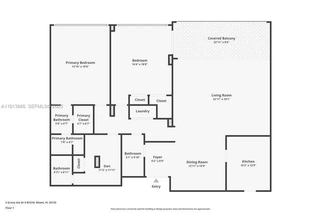 $1,450,000 | 2 Grove Isle Drive, Unit B1505, Miami, FL 33133