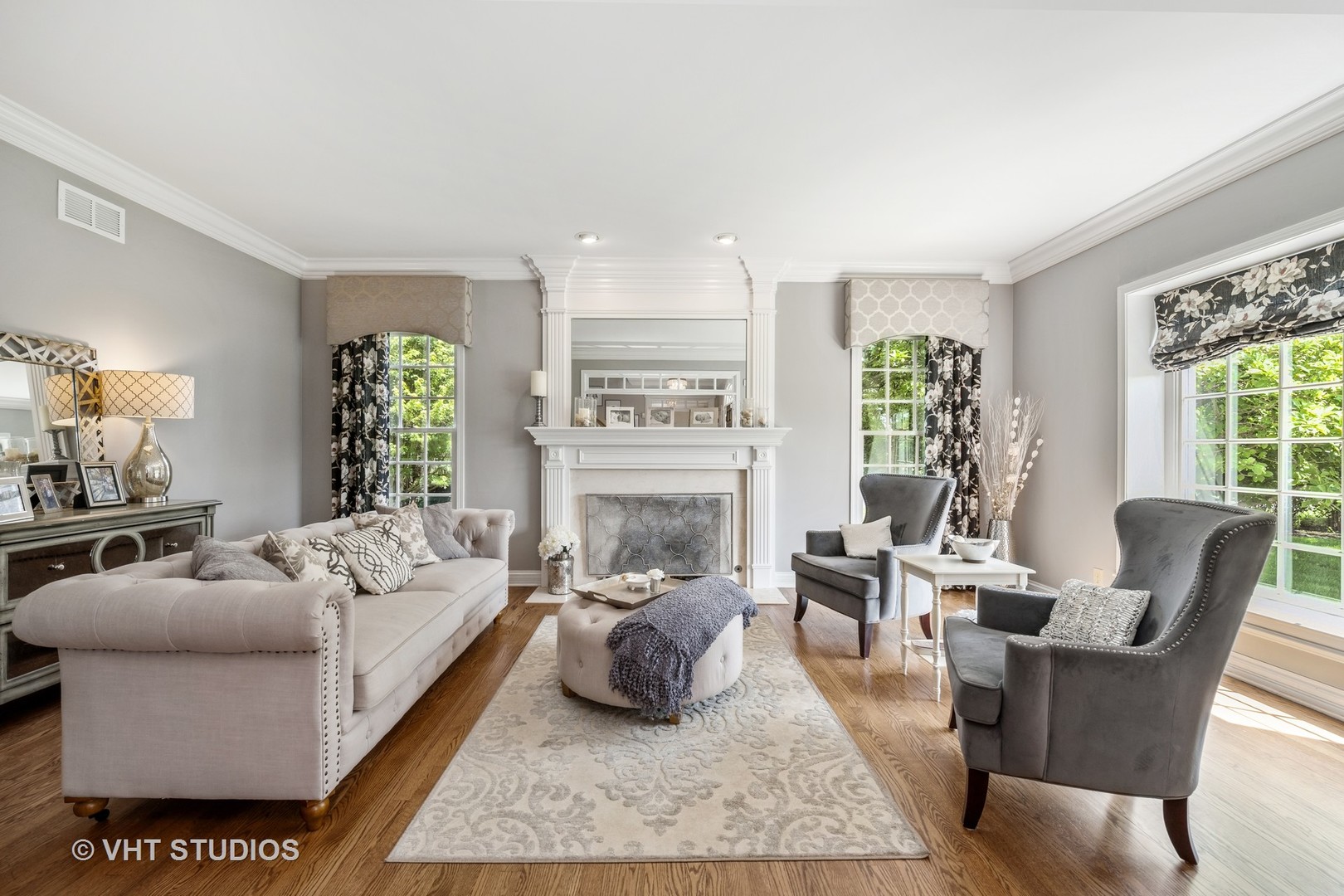 5609 Farmbrook Lane Crystal Lake, IL 60014 - Photo 4 of 35 a living room with furniture and a fireplace