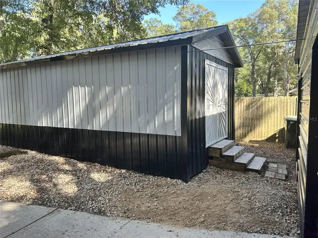 a backyard of a house