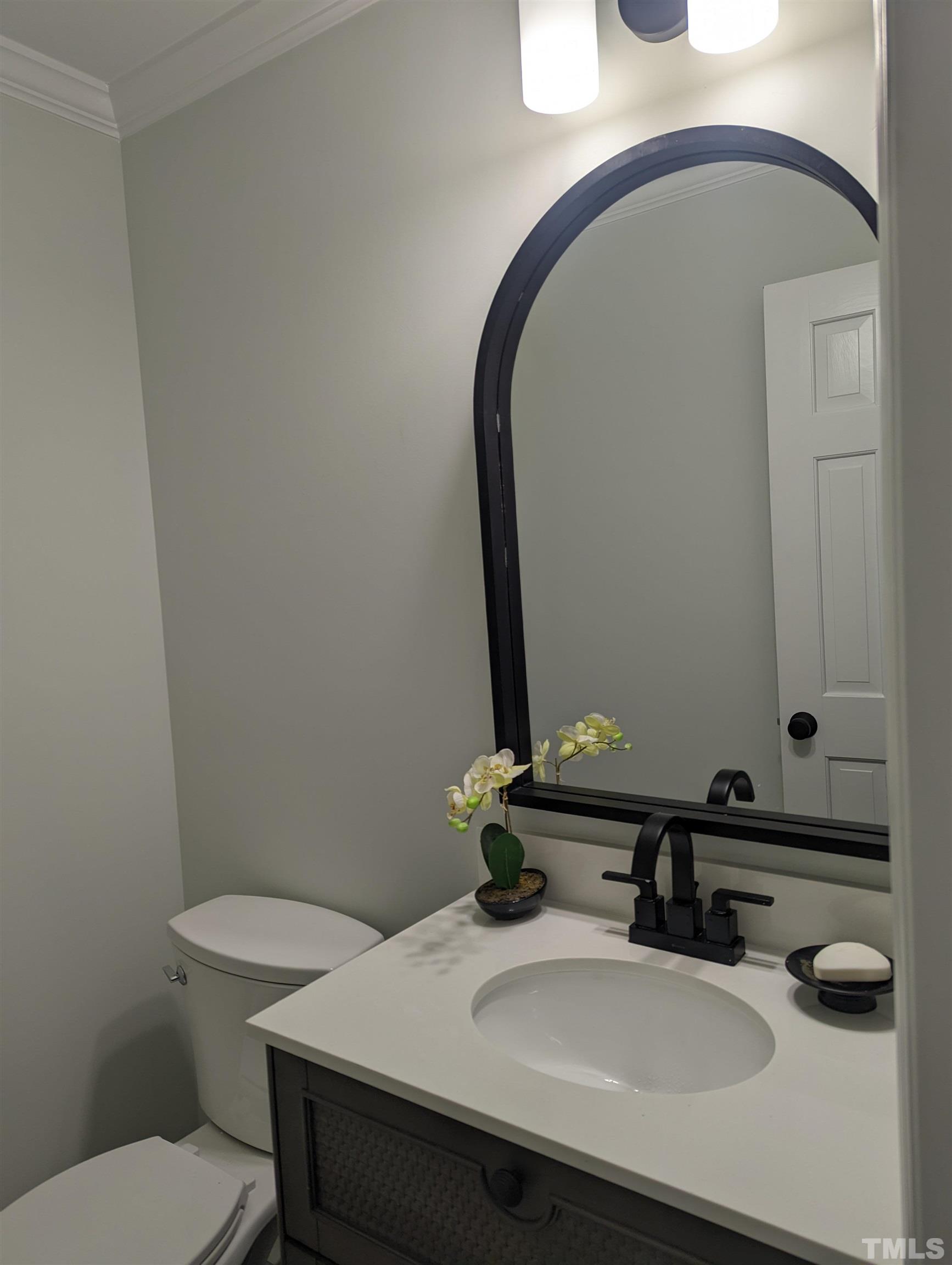 11413 Old Creedmoor Road Raleigh, NC 27613 - Photo 19 of 35 a bathroom with a sink toilet and mirror