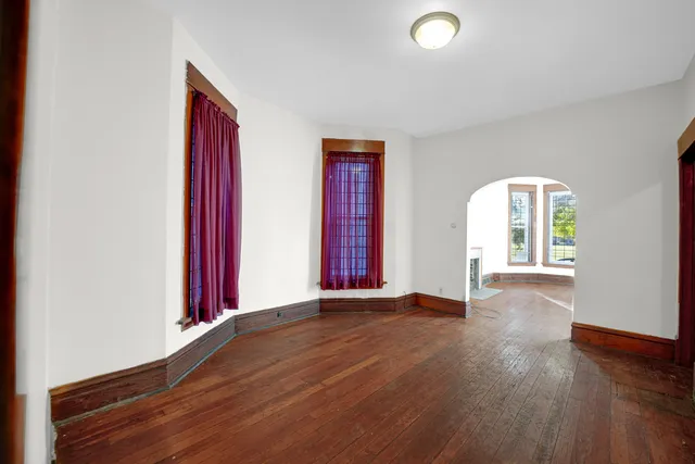 an empty room with a window