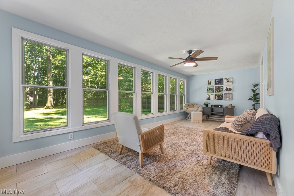 32261 Cedar Road Cleveland, OH 44124 - Photo 16 of 35 Sunroom/Bonus room featuring a wealth of natural light and ceiling fan