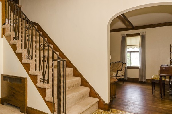 348 Russett Road Brookline, MA 02467 - Photo 11 of 18 a view of entryway and hall with wooden floor